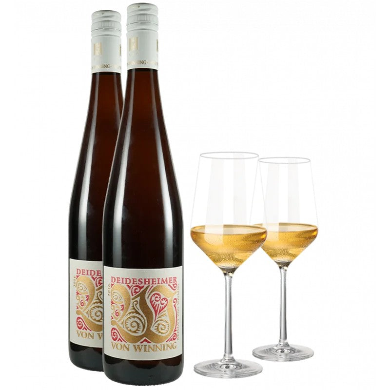 DeidesheimerRiesling+SetZwieselPureWeißweinGläser
