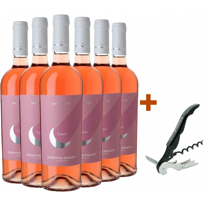 LunesPrimitivoRosatoSalentoIGP-PaketmitgratisKellnermesser–CantineSanPancrazio