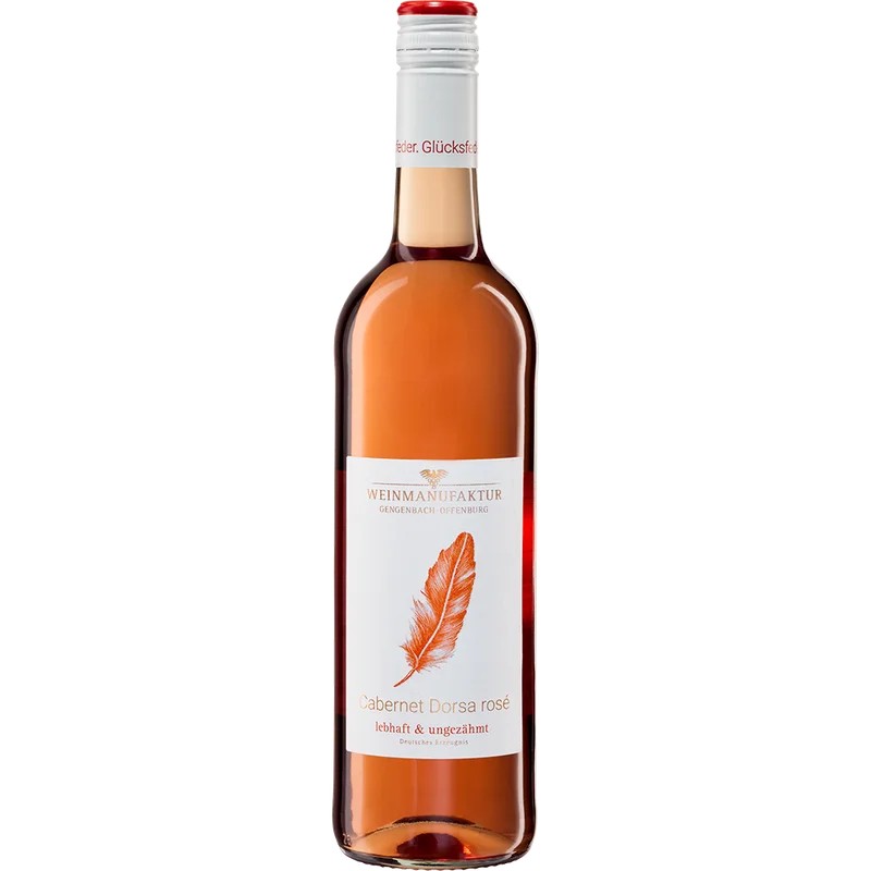 WeinmanufakturGengenbach2025“Glücksfeder”CabernetDorsaRoséQualitätsweinfeinherb
