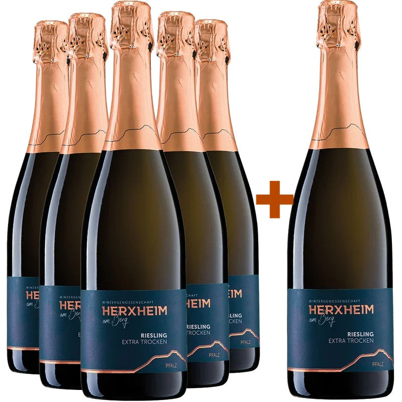 WinzergenossenschaftHerxheimamBerg5+1RieslingSektextratrocken