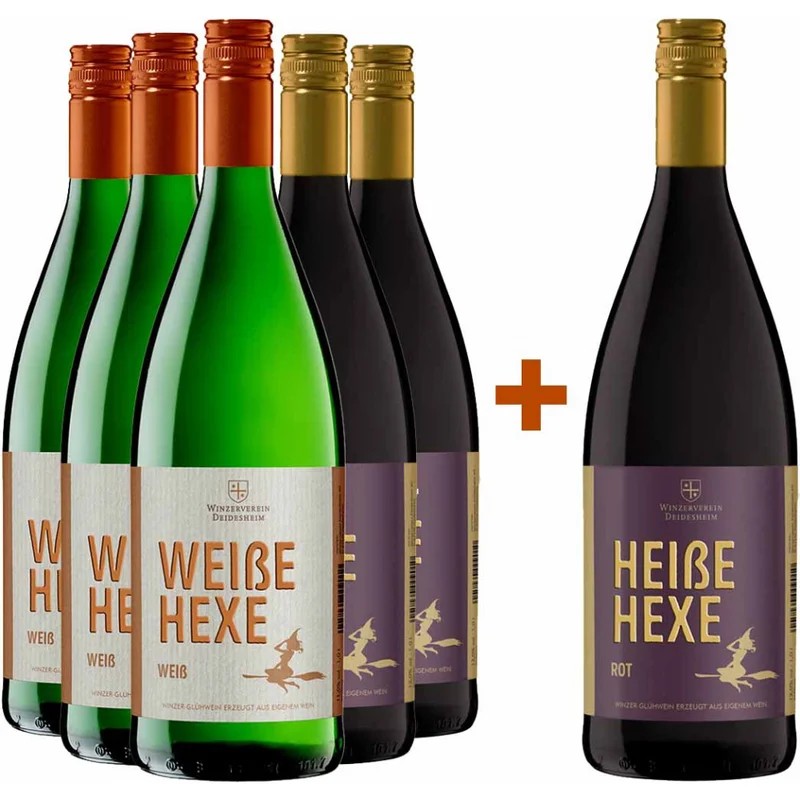 WinzervereinDeidesheim5+1Paket“HeißeHexe”Winzerglühweinweiß&rot10L