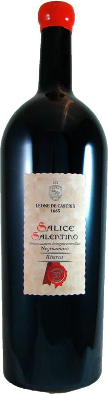 2020SaliceSalentinoRossoRiservaDOC30lApulienLeonedeCastrisRotweinRossoItalienLaGrandeTradizioneDoppelmagnuminderHolzkiste