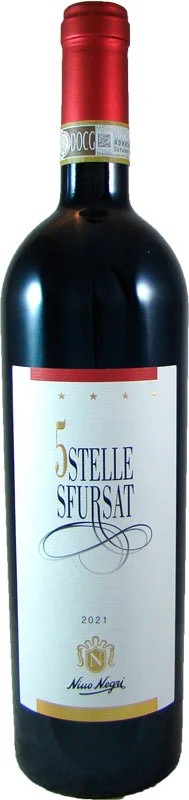 2021Sfursat5StelleSforzatodiValtellinaDOCG075lItalienLombardeiNinoNegriRebsorteNebbioloCinqueStelledichterRotwein