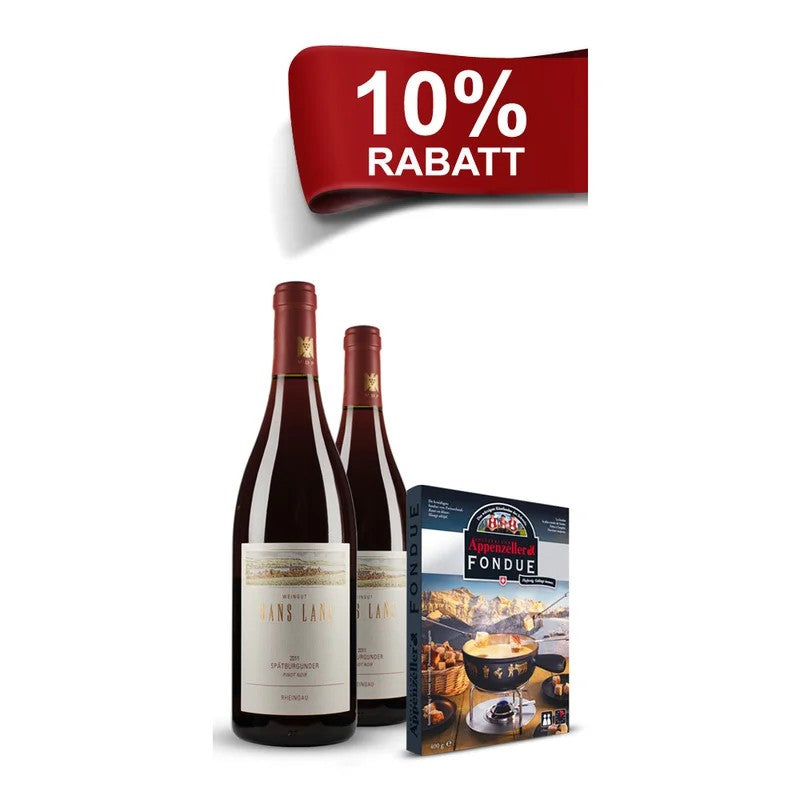 HansLang10%Rabatt“KleinesFondue-PaketmitSpätburgunder”