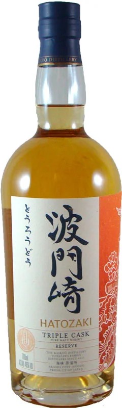 HatozakiTripleCaskReservePureMaltJapaneseWhisky070l460%vol.JapaneseWhisky/Japan/KaikyoDistillery–Ex-BourbonEx-SherryundSuperiorUmeshuCasks