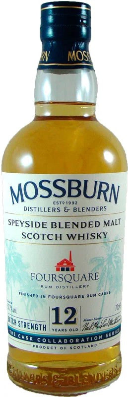 MossburnFoursquareSpeysideBlendedMaltScotchWhiskyRumCasksFinishAged12Years577%vol.070l–GärtnerWein