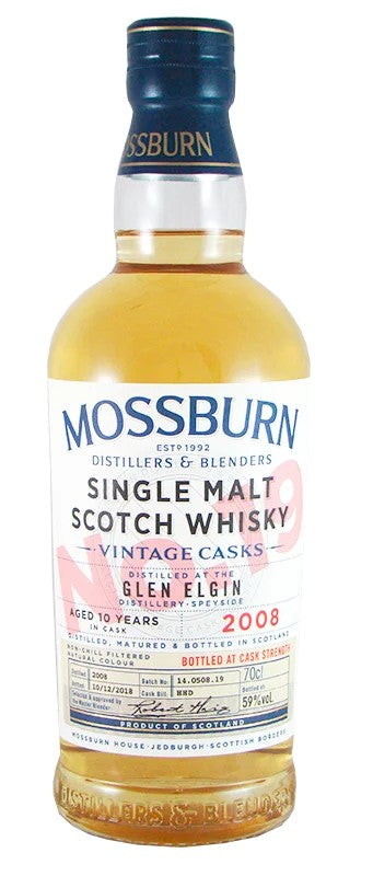 MossburnWhiskyVintageCaskNo.19GlenElgin2008Aged10YearsCaskStrength590%vol.070l–GärtnerWein