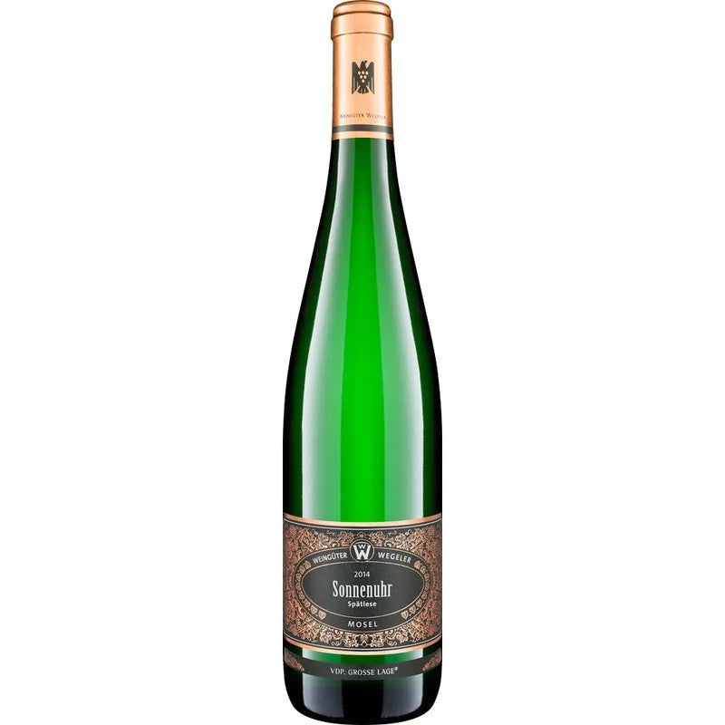 Wegeler–BernkastelWehlenSonnenuhrRieslingSpätleseGL2014