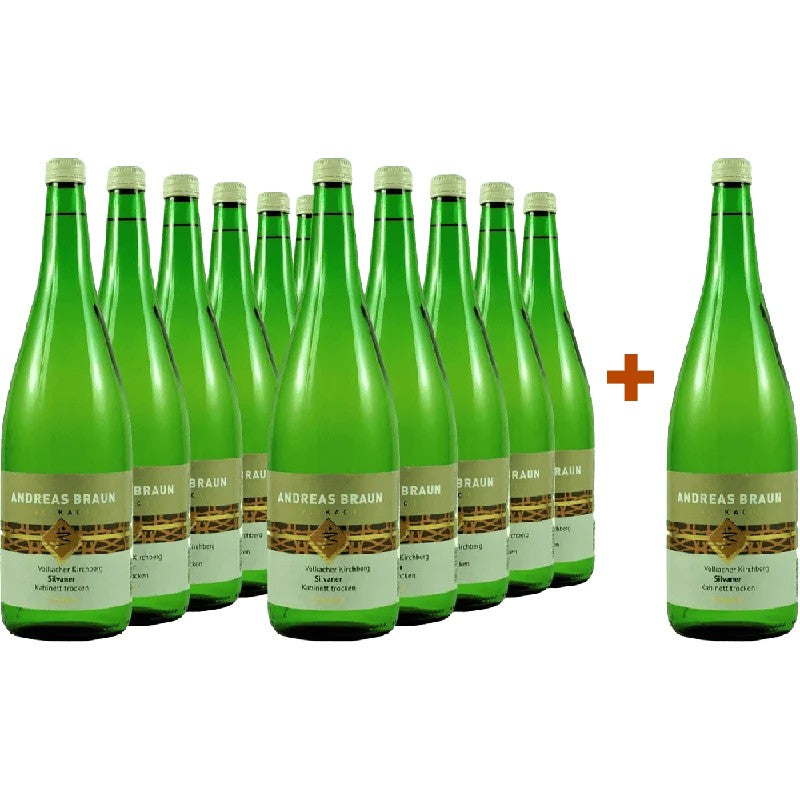 WeingutAndreasBraun11+1PaketSilvanerKabinetttrocken10L