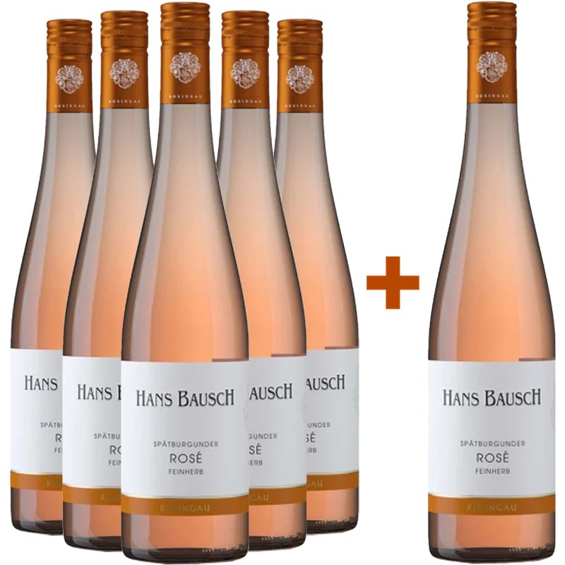 WeingutHansBausch5+1PaketRheingauSpätburgunderRoséfeinherb