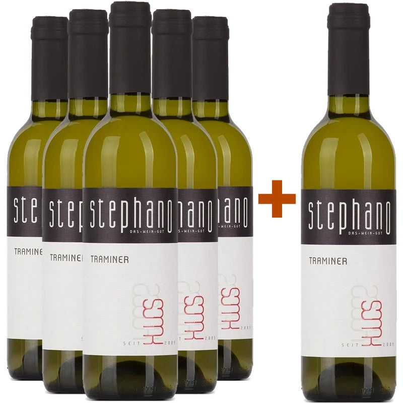 WeingutStephanO5+1PaketTraminerhalbtrocken