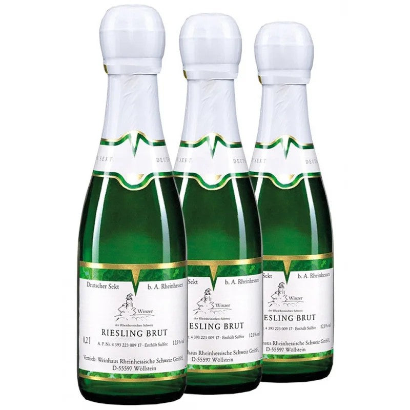 WinzerderRheinhessischenSchweiz200mlPicolloRieslingSekt(200ML)(3Flaschen)brut02L