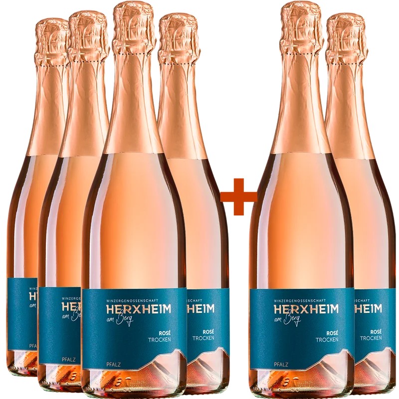 WinzergenossenschaftHerxheimamBerg4+2PaketRoséSekttrocken